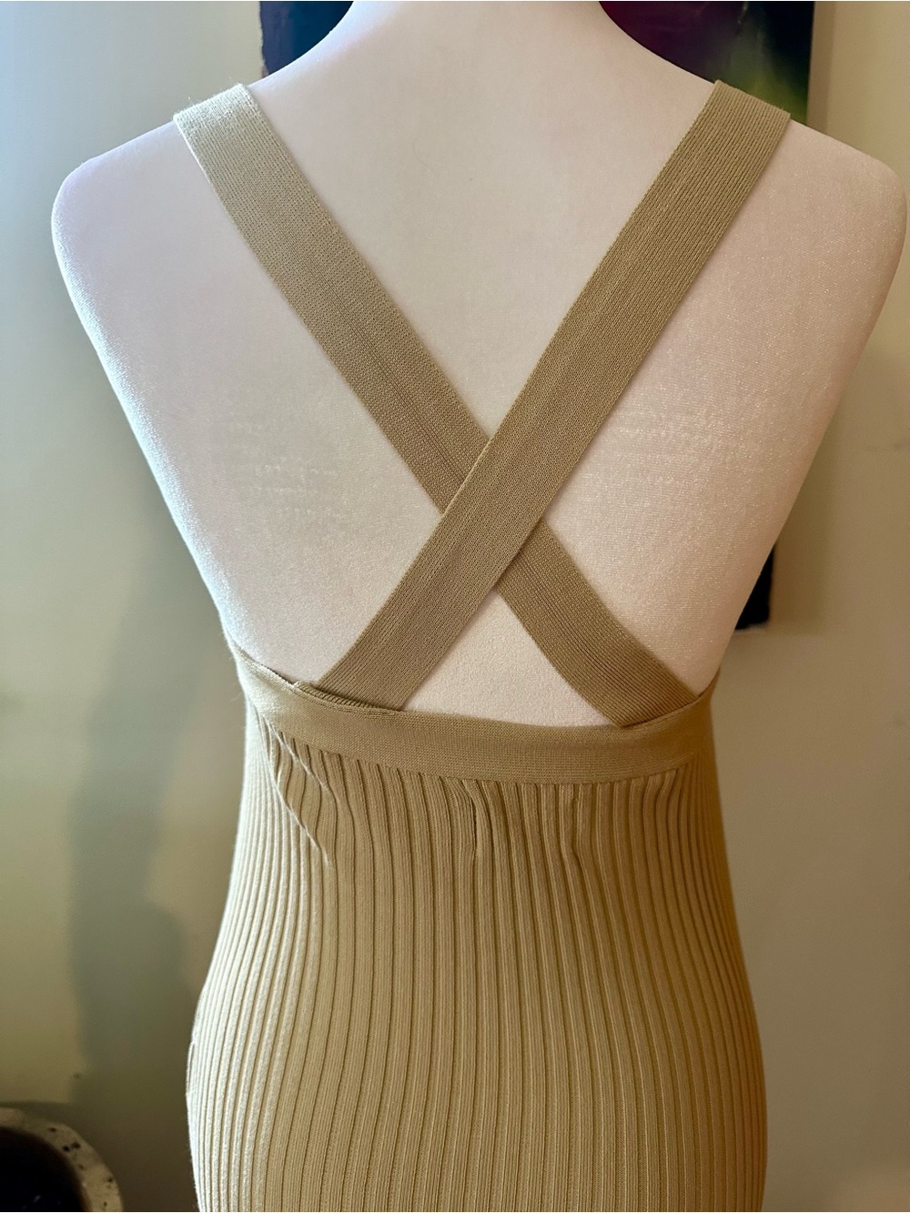 ASOS Beige Ribbed Knit Tank - Picture 2 of 5